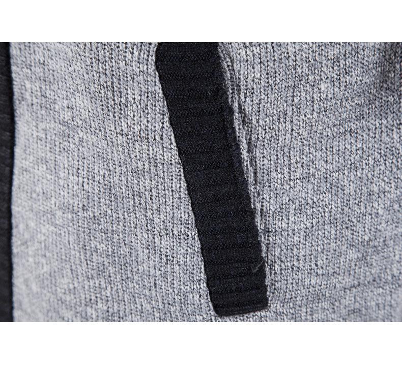 Men's Casual Knit Hooded Cardigan - Autumn/Winter Korean Style, Solid Color, Loose Fit Trendy Outerwear