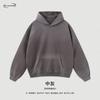 Unisex Oversized Used Washed Hoodie Streetwear Baumwoll-Sweatshirt Winter Freizeit Lockerer Schnitt
