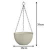 Set of 5 Plastic Hanging Flower Pot for Balcony & Railing | Planters for Home-Lawns & Gardening | (Flowers Not Included)