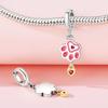 Bead Charms Copper Charm Bead Charms Authentic Pink Claw Pendant Bead Charms Compatible With Bracelets Jewellery Diy Women Fine Gift Accessory
