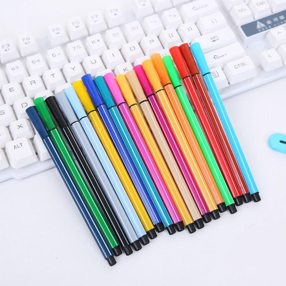 Fancy 12/18/24/36 Colors Washable Colored Pen Painting Marker Artist Drawing Set Student Art Supplies Highlight Water Color Pens