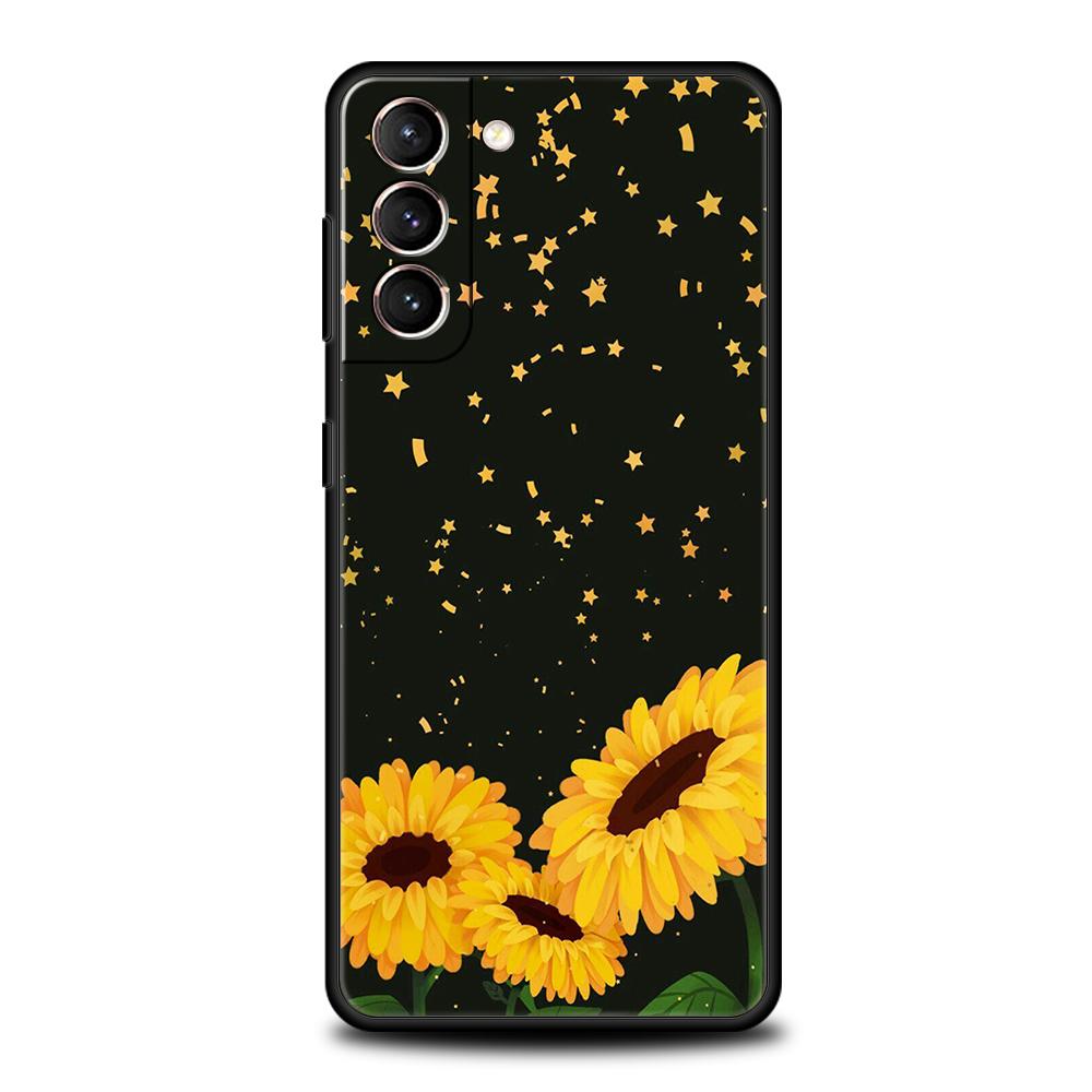 Summer Daisy Sunflower Floral Flower Case for Samsung Galaxy S24 S23 S22 S20 S21 FE Ultra S24 S23 S10 S10E S9 Plus Phone Cover