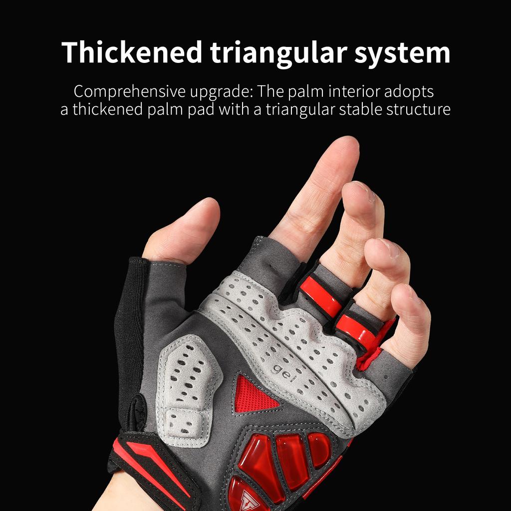 TOSUOD Half Finger Cycling Gloves Anti-slip Shock-absorbing Wear-resisting Breathable Cycling Professional Fitness Sports Gloves Less