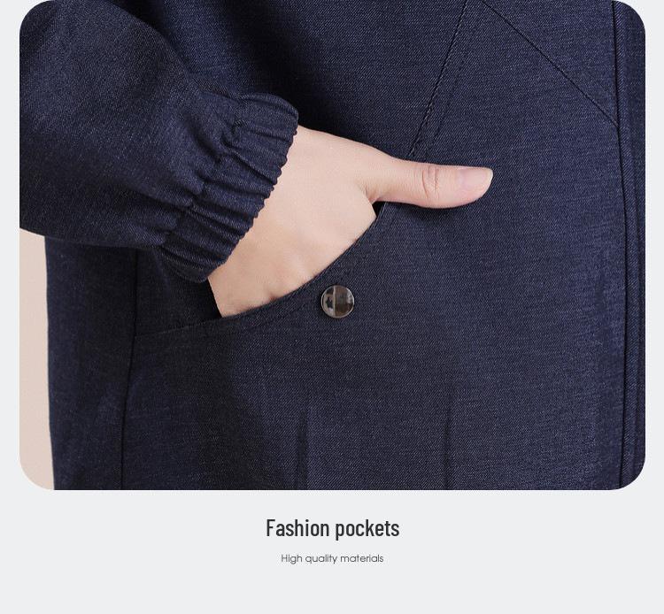 Autumn Casual Plus Size Short Windbreaker for Stylish Moms 50+