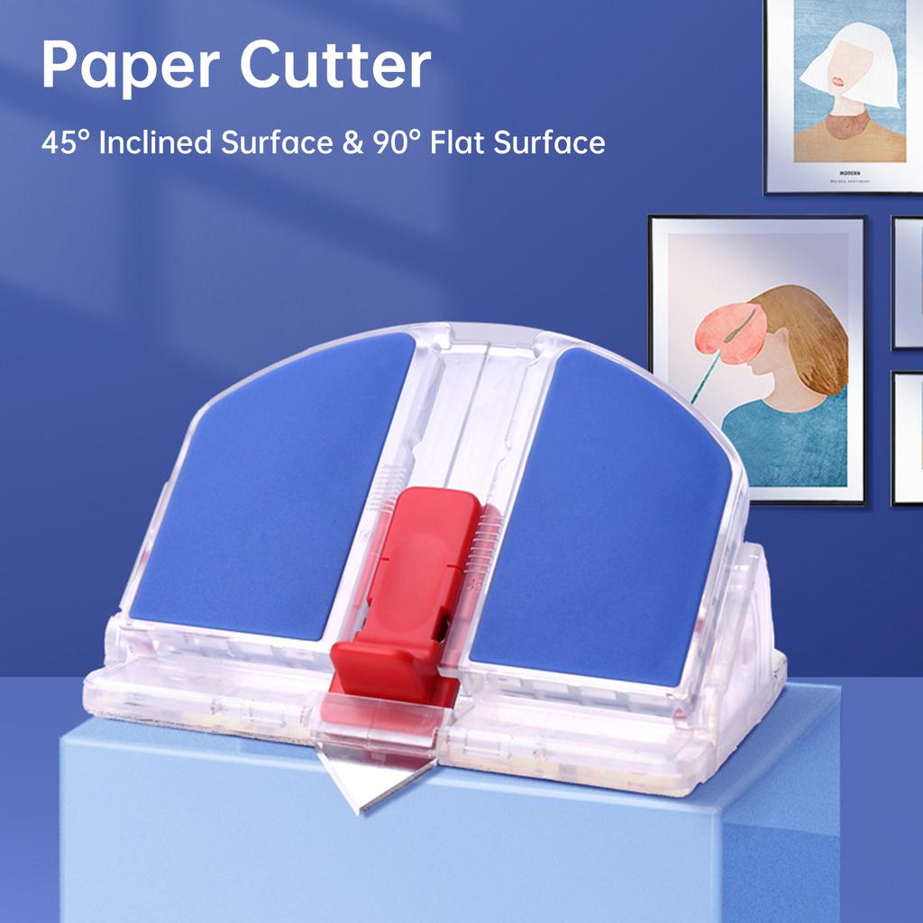 KWtriO Paper Cutter Desktop Paper Trimmer Support 45 Degrees  Inclined Surface or a 90 Degrees  Flat Surface