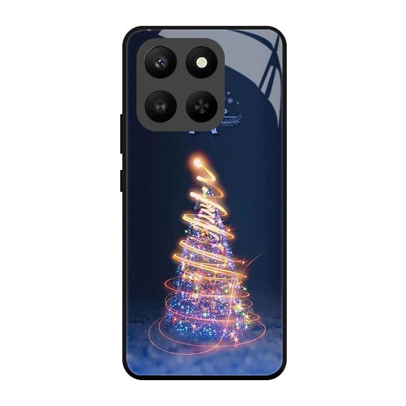 Christmas Painted Case For Honor 400 200 90 70 50 Lite Pro Tempered Glass Back Cover For Honor 400 200 Smart Shell Fundas Bumper