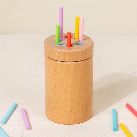 Fargesorteringsleke i tre for småbarn 1-3 år Fargesorteringskopp Montessori læringsleker Pedagogiske sensoriske matchende spill Gutter Jenter