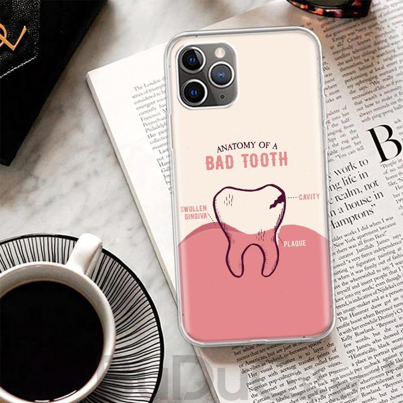 Wisdom Teeth Dentist Tooth Cover For iPhone 16 15 14 13 12 11 Pro Max Apple Phone Case X XS 7 Plus 8 + Art Customized Print Shel