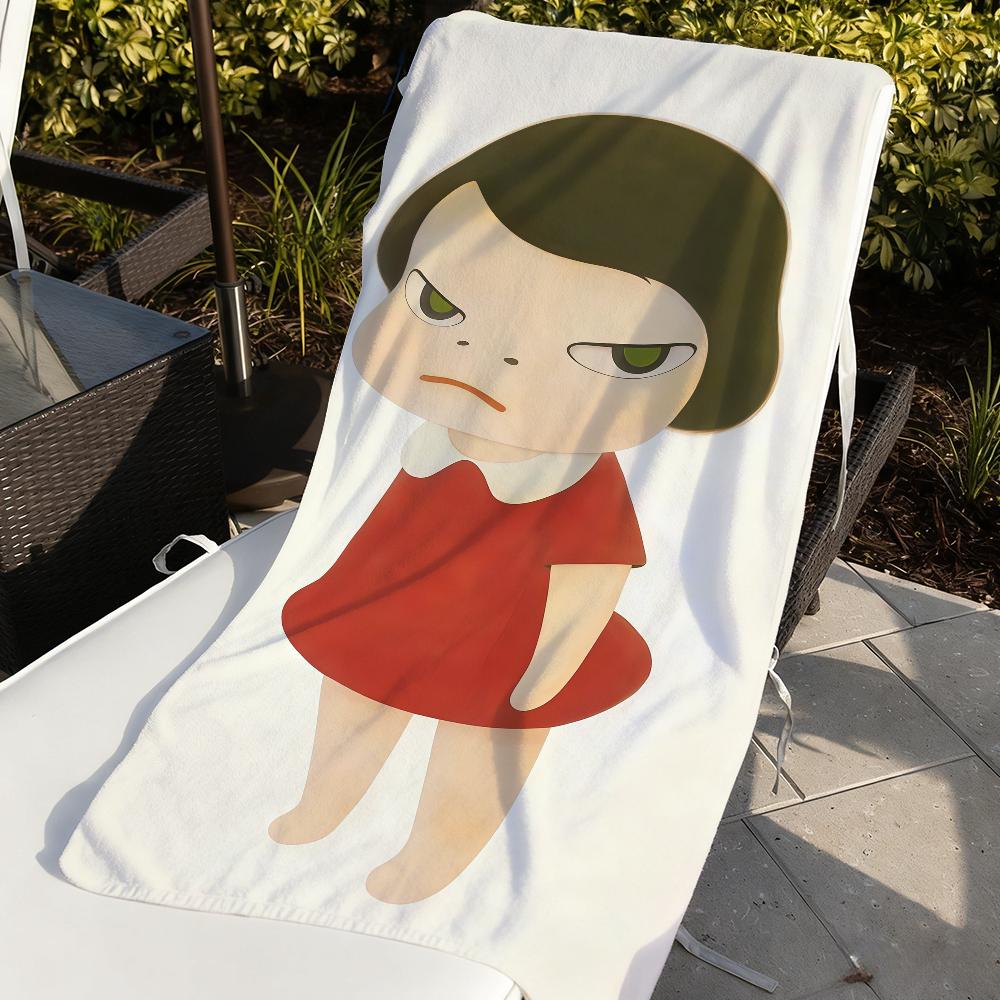 Yoshitomo Nara Art Towel Quick Drying Beach Towels Are Suitable For Swimming Pools Camping Yoga And The Gym