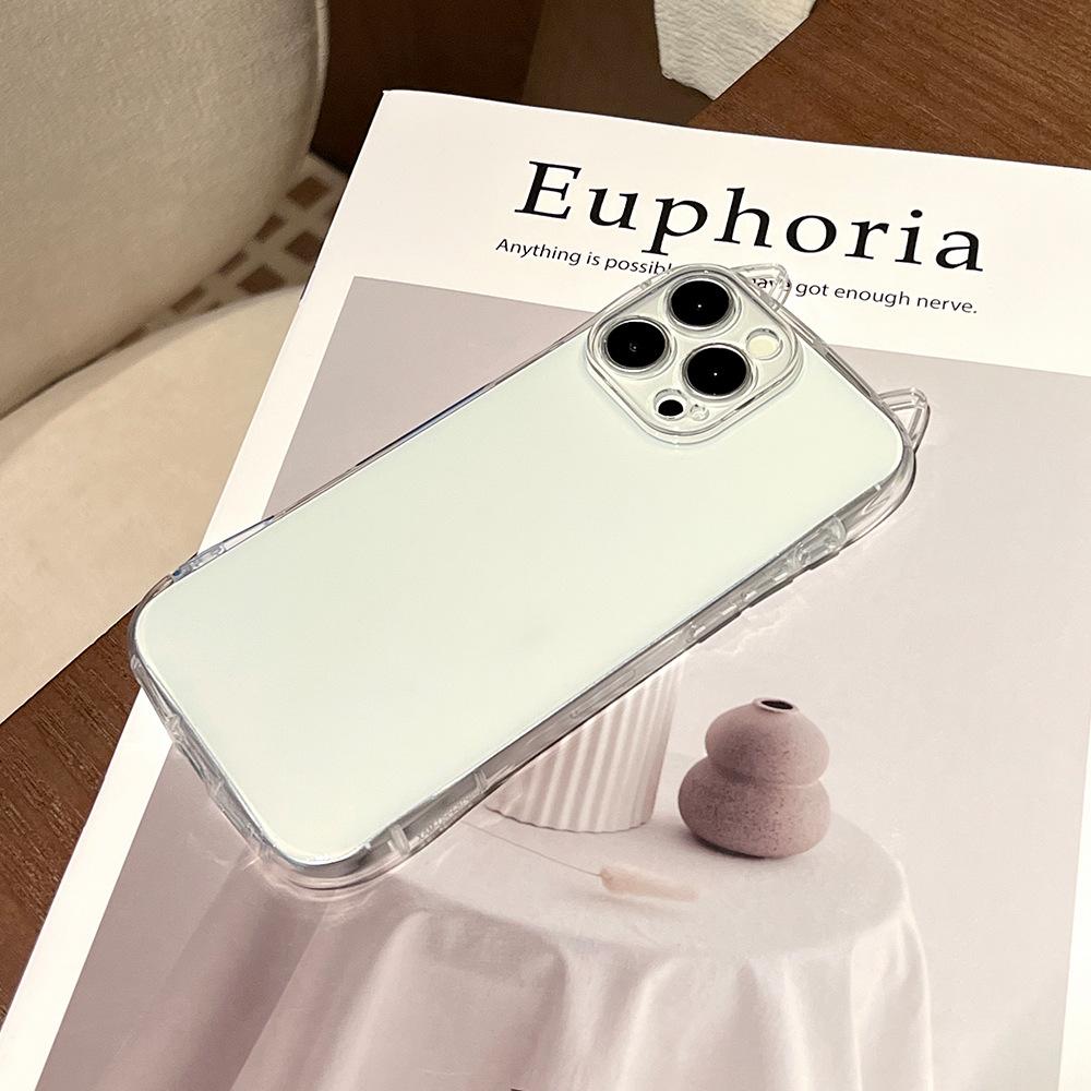 Cat Ears Clear Phone Case For iPhone 17 Air 16 Plus 15 14 13 12 11 Pro Max X XS XR 7 8 SE 2022 2020 Minimalist Shockproof Transparent Protective Cover