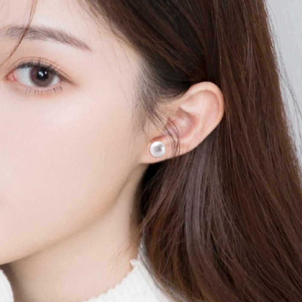 Solid Color Party Simple Women Jewelry Korean Earrings Fashion Design Pearl Stud Earrings