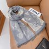 Luxury Butterfly Print Faux Cashmere Scarf: Warm, Stylish Color-Block Shawl for Women, Perfect Winter Neck Warmer