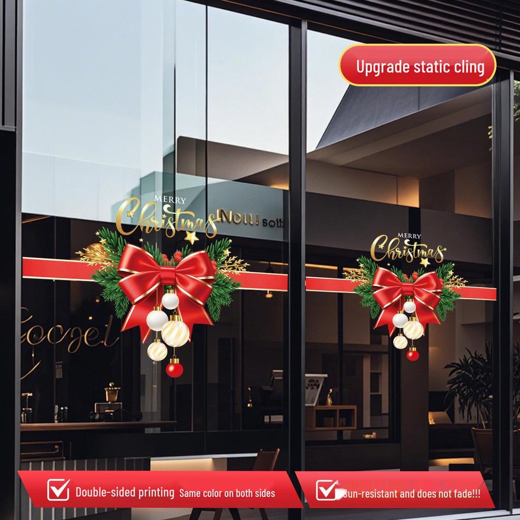 Christmas Static Cling Window Stickers for Glass Doors and Shop Displays