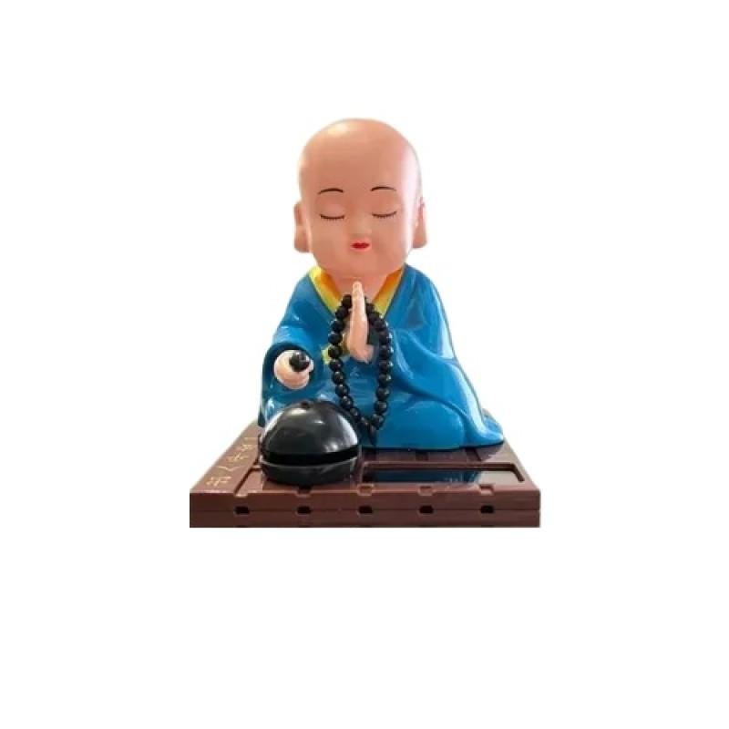 Solar Little Monk Ornamente creative pentru mașini Decorațiune pentru bord în stil chinezesc Budism Ornament norocos Accesorii interioare auto