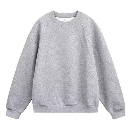 Herren Schweres Boxy Sweatshirt - Lockerer Rundhalsausschnitt, Überschnittene Schultern, Langarm für Frühling/Herbst
