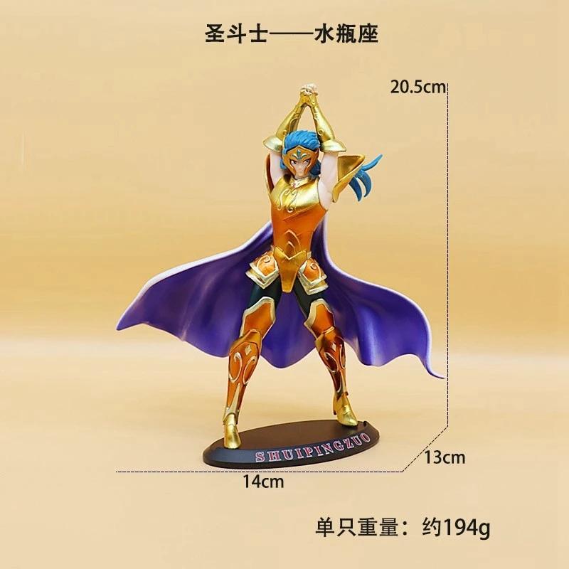 Anime Saint Seiya Figure Gold Aphrodite Aiolia Camus Death Mask PVC Boxed Children's Toy Collection Decorative Decoration