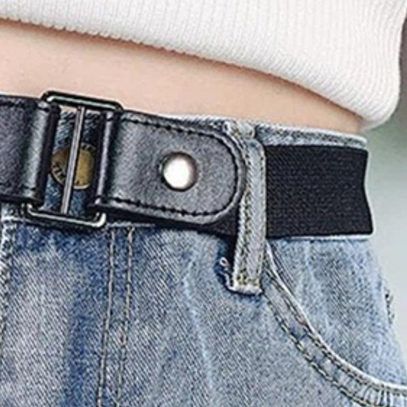 1Pcs Buckle-Free Waist Belt For Jeans Pants,No Buckle Stretch Elastic Waist Belt For Women/Men,No Hassle Belt