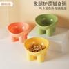 Ergonomic Cat Bowl With Angled Rim Neck Support Plastic Pet Food Water Dish In Multiple Colors