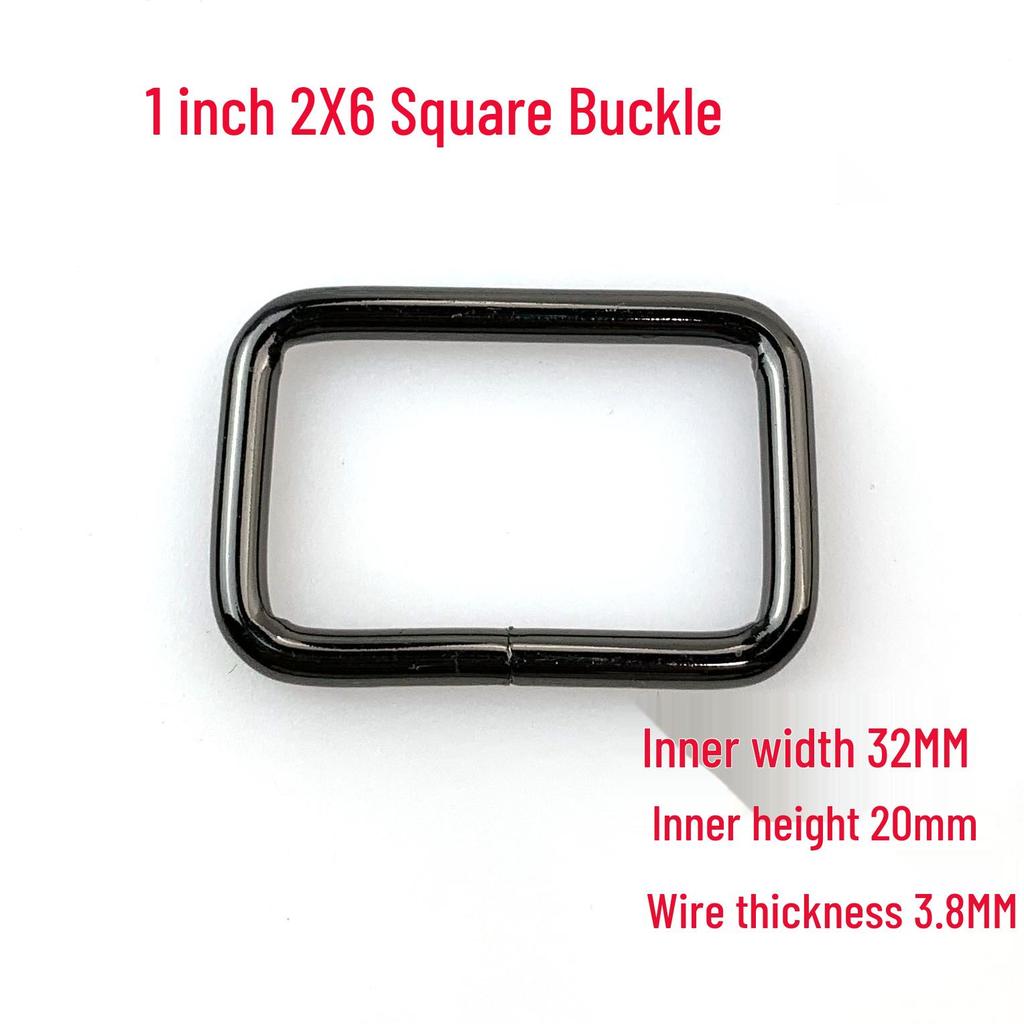 3.8MM Thick Iron Square Ring Buckle for Luggage and Webbing Adjustment