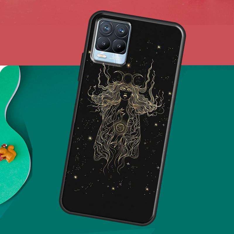 Galaxy Moon Stars Phase Totem Art Case For Realme 10 9 11 Pro Plus GT Neo 5 2T 3T C11 C15 C21Y C25s C30 C31 C33 C35 C55 Cover