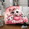 Cute Cat Home Blankets Soft Comfortable Lightweight Allseason Multipurpose Blanket For Picnics Couches Offices Beds Living Rooms Perfect Gift For