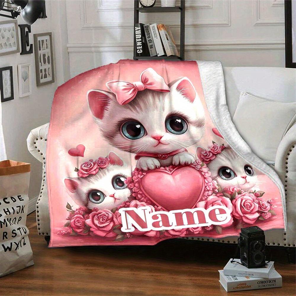 Cute Cat Home Blankets Soft Comfortable Lightweight Allseason Multipurpose Blanket For Picnics Couches Offices Beds Living Rooms Perfect Gift For