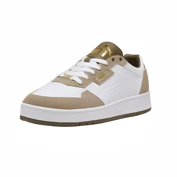 Puma Comfortable Fashion Low-Top Sneakers Unisex Sneakers White Brown 395087-04