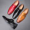 Men's Leather Shoes Casual Business Dress Formal Dress Oxford Shoes Pointed Toe Slip-on Men Brogue Shoes Party Office Shoes Men