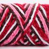 3 Strands Glossy Velvet Hand-Woven Thread Woven Scarf Doll Blanket Chenille Thread Segment Dye 100G Ball