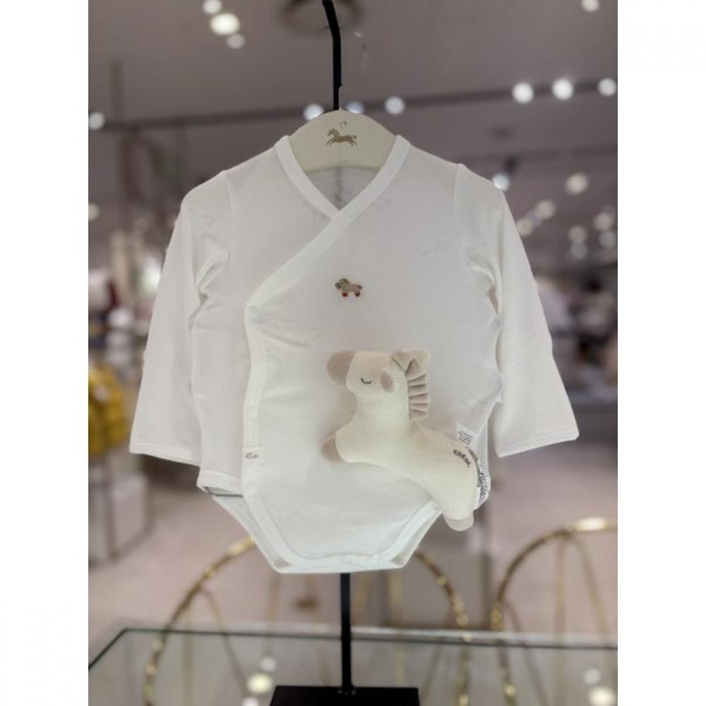 Ettoi Cutlet Baby Suit X Rattle Set 07t083401s1 white/3M(60)