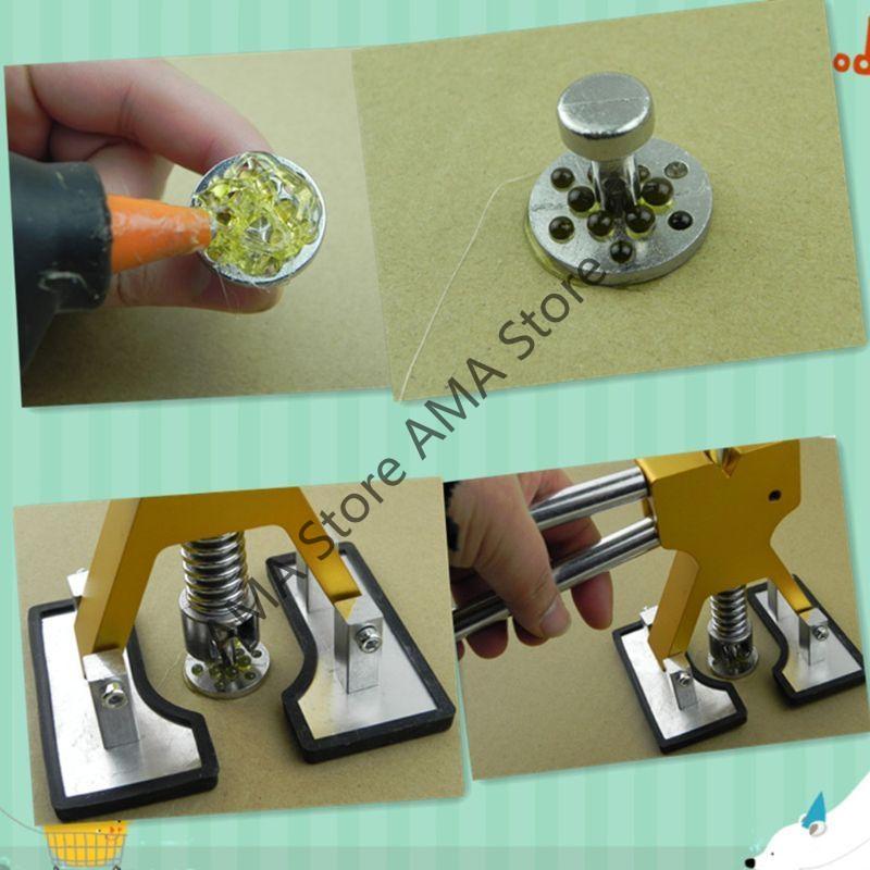 8Pcs Car Body Paintless Dent Hail Buckle Aluminum Alloy Glue Puller Tabs Remover Automobile Repair Set Paint Dent Repair Tool