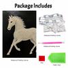 5D DIY Pearl Diamond Painting Kit Horse Full Drill Embroidery Mosaic Art Home Wall Decor Gift
