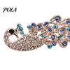 Colorful Peacock Jewelry Rhinestone Brooch Pin, Animal Shape Alloy Lapel Sweater Secure Clasp Cardigan Coat Clothing Accessories, Gift for Women