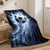 Soccer Ball with Dynamic Water Splash On a Dark Background. for All Seasons Blanket Lunch Break Throw Gift