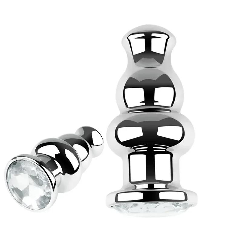 Anal Plug Sex Toys Crystal Heart Smooth Steel Annal Extreme Butt Buttplug for Woman Prostate Massager Stimulator Adult Toys Man