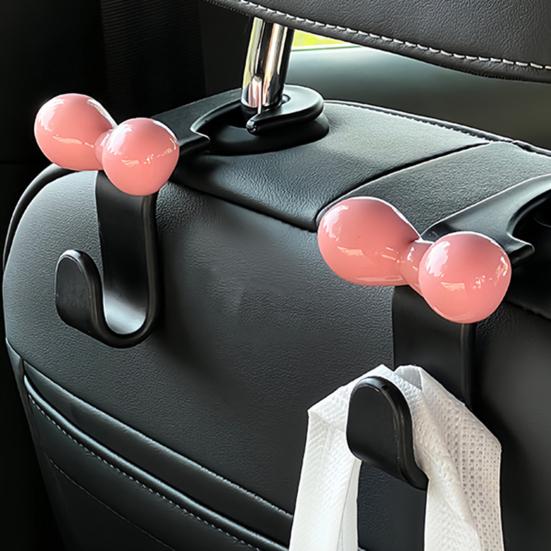 2Pcs Car Hook Lightweight Trunk Seat Button Hook Hole-Free Interior Storage Hook Multi-Functional Water Cup Holder