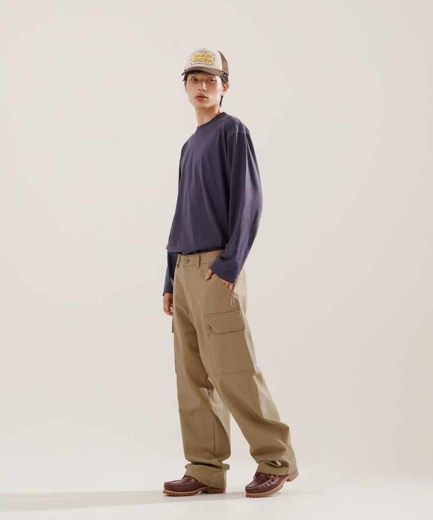 PERSTEP New Line Cargo Wide Work Pants Dusty Beige Jylp4694