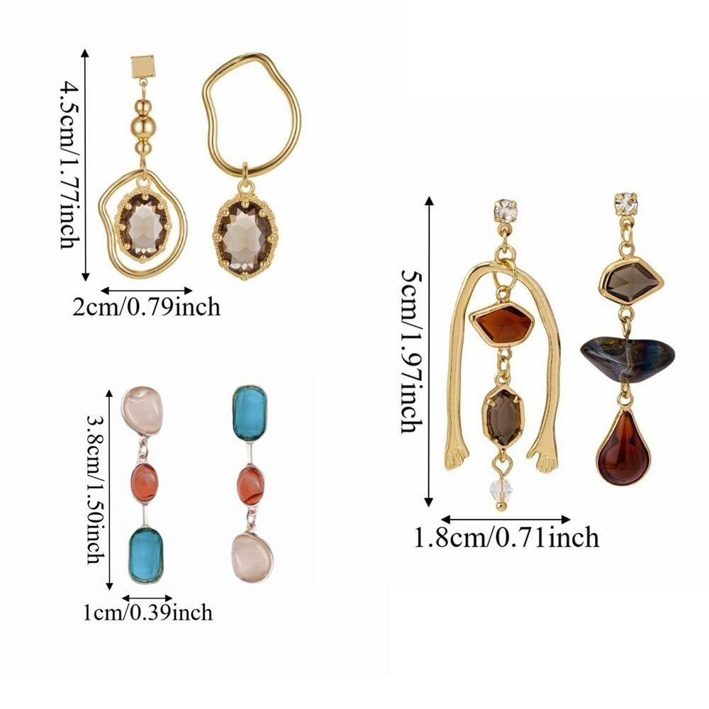 Elegant Drop Dangle Earrings Charm Vintage Earrings Gift Asymmetric Earrings Women