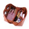 Women Cosmetic Bag Large Capacity Leather Cosmetic Organizer Portable Brushes Storage Case Makeup Storage Pouch for Girls Travel
