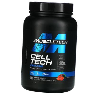 Kreatin und Kohlenhydrate für Muskelaufbau, Cell Tech Forschungsgestützt, Muscle Tech  1360g Fruchtpunsch (31098009)