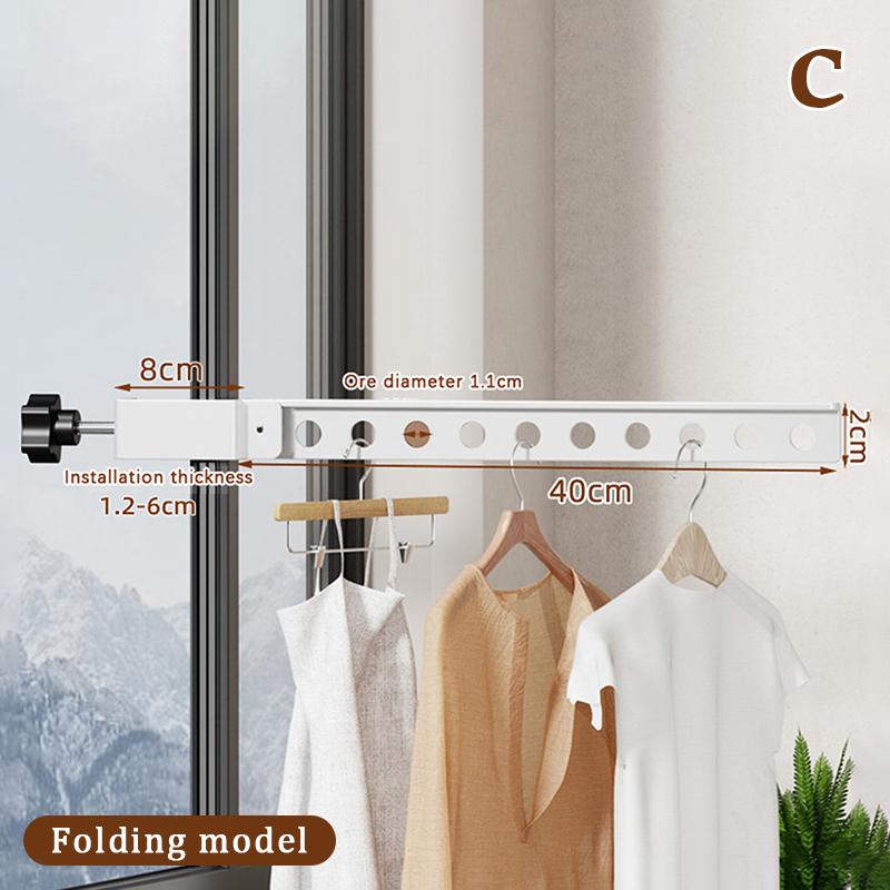 Складная Поворотная Черная Вешалка для Одежды Вешалки для Одежды Настенная Вешалка Сушилка Экономия Места Алюминиевая Организация Одежды