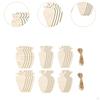 60 Pieces Wooden Carrot Shaped Cutouts Unfinished Wood Slices Party Supplies Props Adorable