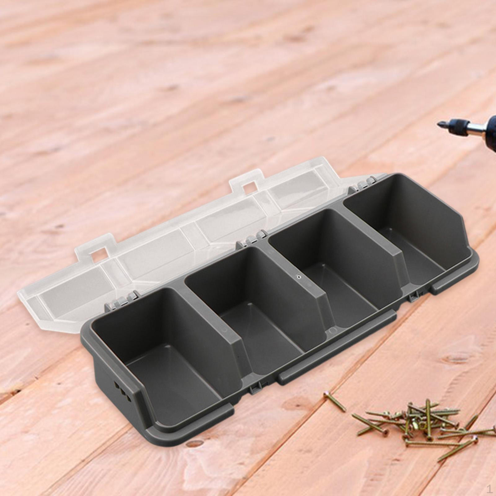 Ящик для хранения винтов контейнер кейс ящик для переноски оборудования с крышкой для рыболовных снастей серый 884₽