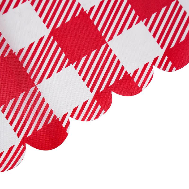 Simple Checkered Lace Tablecloth Kitchen Dining Table Waterproof Oil Proof Table Cloth Party Decoration Kitchen Linens