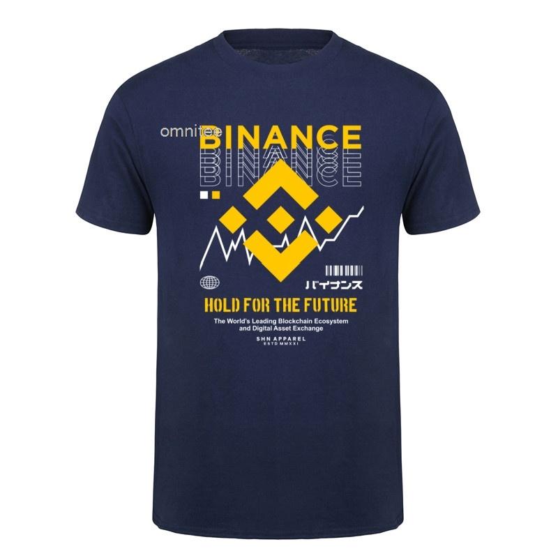 Crypto Binance TShirt Unisex Casual Tees Cotton Short Sleeve Cool Tops Tshirt Streetwear Vintage T Shirts HJ095