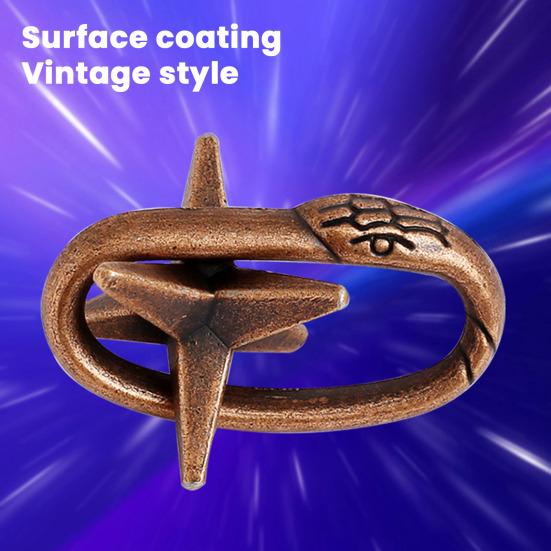 4Pcs Metal Brain Teaser Puzzle Lock Educational 3D Lock Game Kids Adults Mind Logic IQ Test Unlock Interlock Toy Toddlers Boys Girls Gift