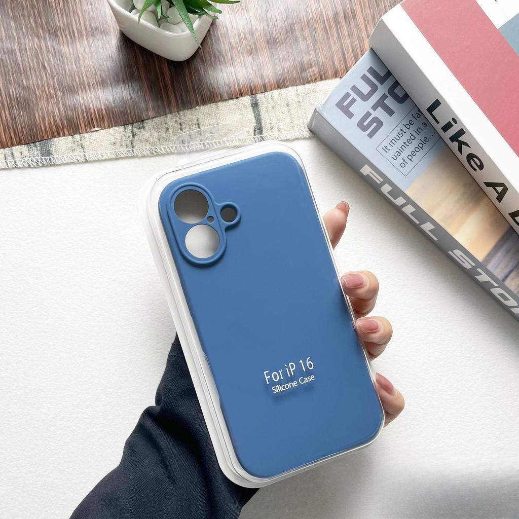 Silicone Liquide IPhone 16/15/14/13 Boîte Apple Silicone Liquide Coque de Téléphone Anti-chute Étui de Protection