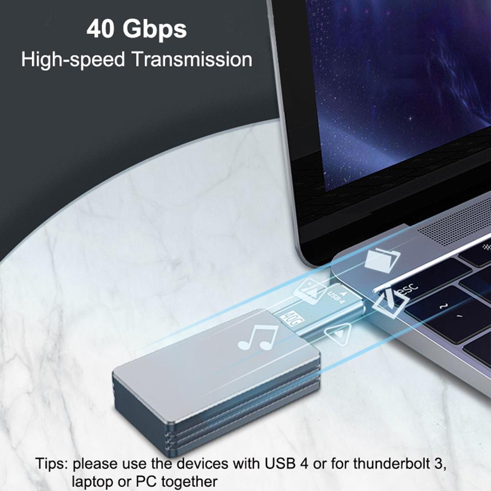20V 5A Data Transmission Connector 8K 60Hz Data Transfer Adapter Type-C Male To Type-C Male Straight Connector for Thunderbolt 4