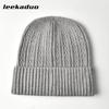 Hat for Men's Winter Casual Solid Color Knitted Hat for Women's Knitted Headcap Fashion Cold Hat
