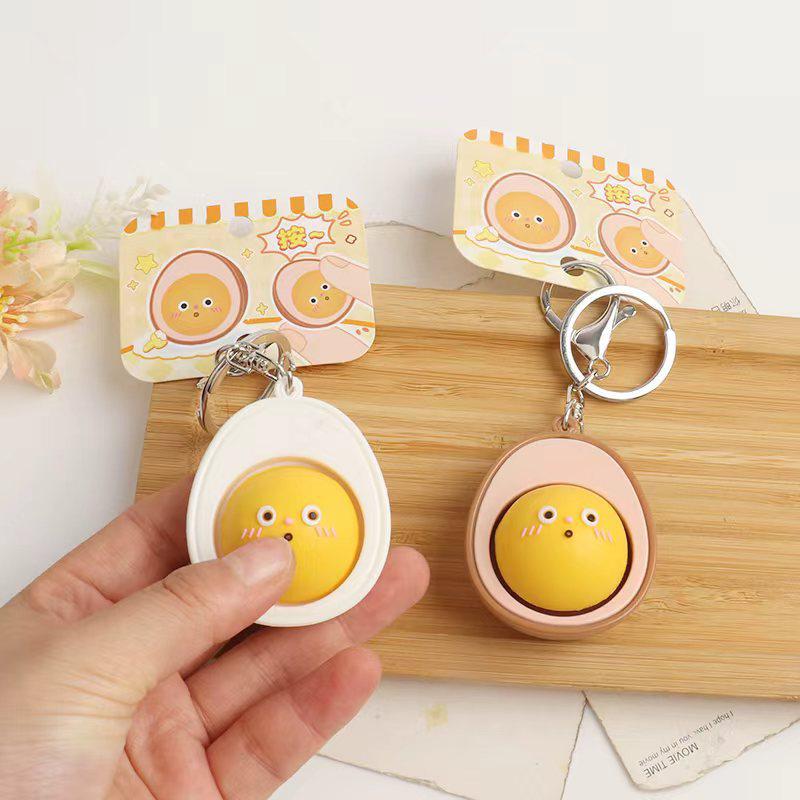 Bread Keycap Stress Relief Clicker Keychain Mechanical Keyboard Button Decompress Fingertip Keyring